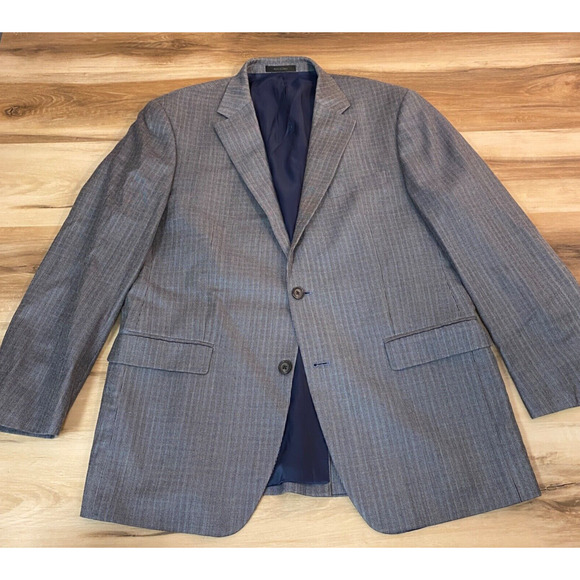 Lauren Ralph Lauren Blazer Mens 42R Blue 2 Button Sport Jacket Silk Wool - Picture 1 of 13